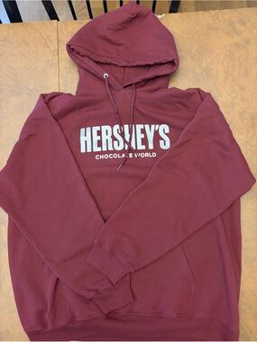 Hershey chocolate World brown hoodie sweatshirt
